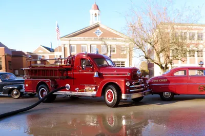 Red Fire Truck Display
