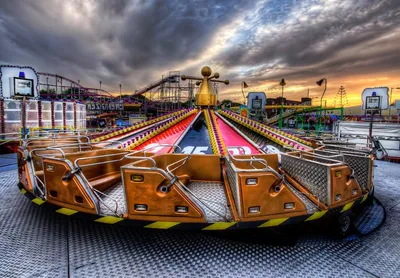 Merry go round carousel ferris wheel