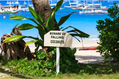 Warning near beach