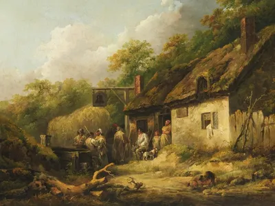 Farm family gathering