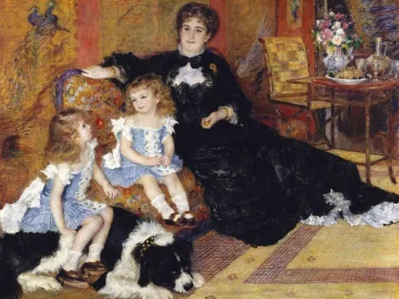 Family portrait with dogs