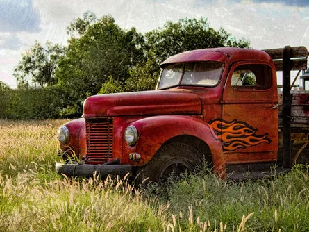 Flaming truck 66 32