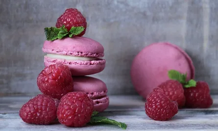 Two pastries, berries