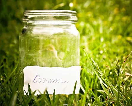 Dream jar on grass