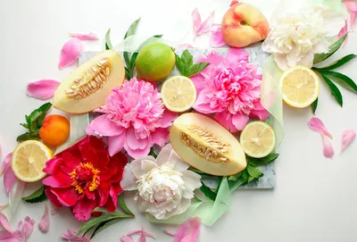 Flowery Fruit Display