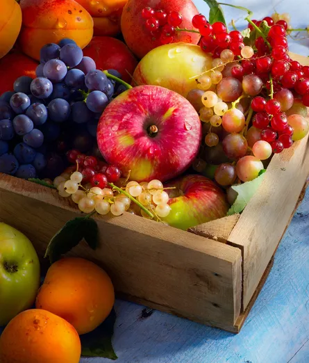 Fresh fruits in crate