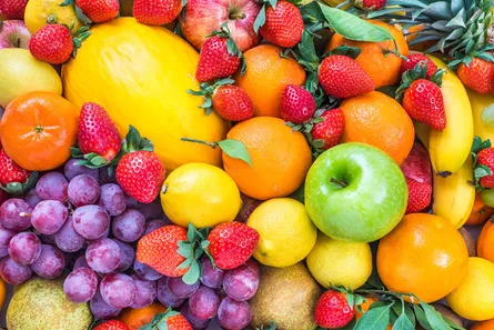 Fresh fruits on display