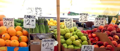 Produce Signs at Market