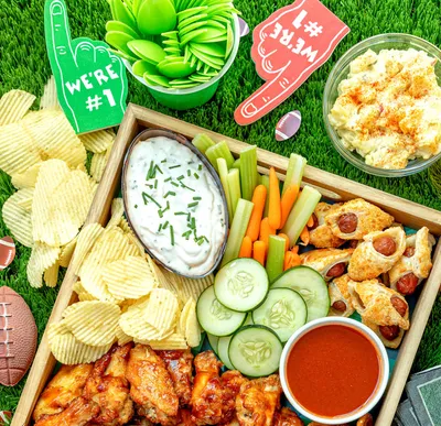 Football party spread out