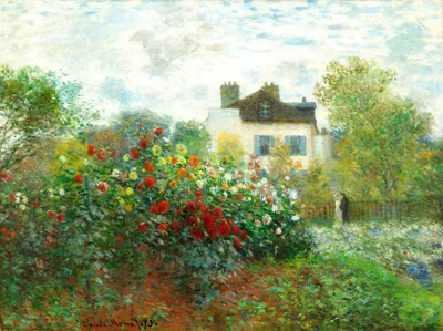 Flower Garden with Yellow House