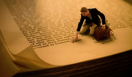 Curious Man and Open Book