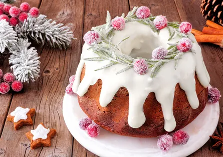 Frosting on cake