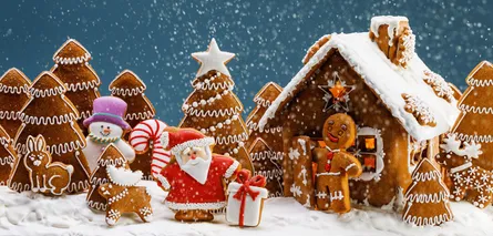 Winter Gingerbread Scene
