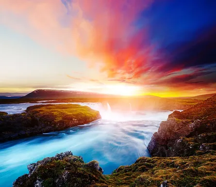 Nature's canvas with sunlight