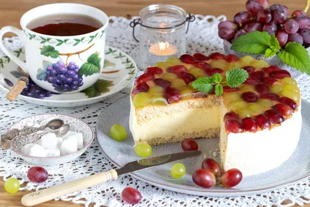 "Fruit on cake"