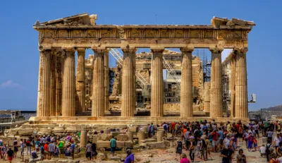 Large ancient building in greece