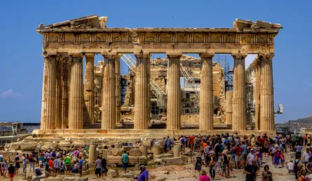 Large ancient building in greece