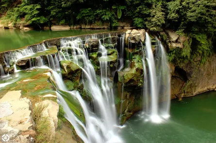 "Mossy Waterfall Cascade"