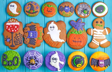 Halloween-themed cookies