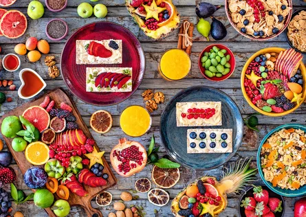 Fresh fruit and vegetable spread