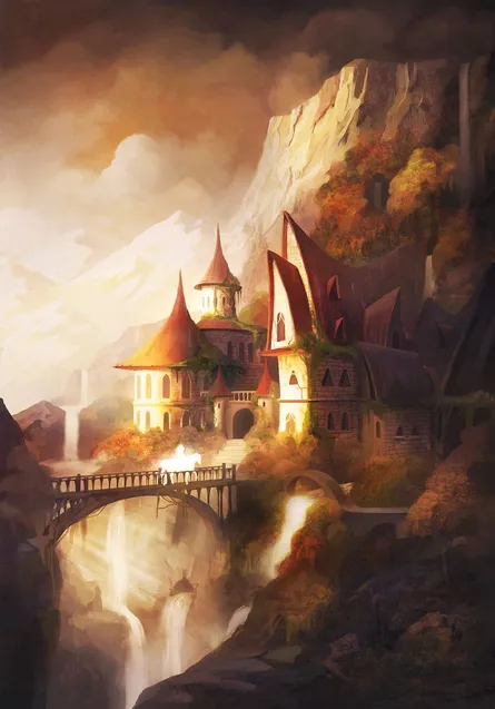 Magical Castle on Cliff