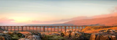 Sunset over bridge
