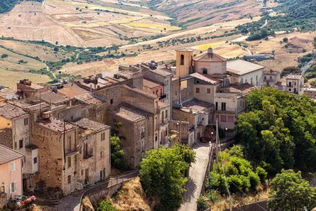 Italian village from above