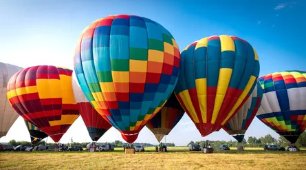 Colorful hot air balloons