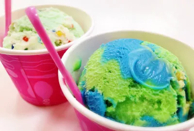 Colorful Ice Cream Dessert