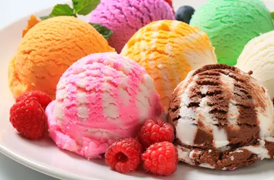 "Colorful Ice Cream Scoops"