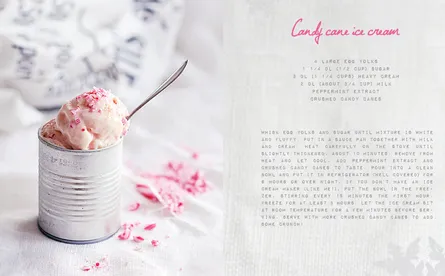 Creamy pink ice cream