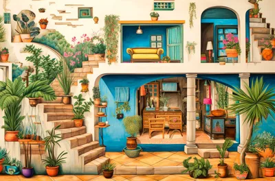 Garden inside of house