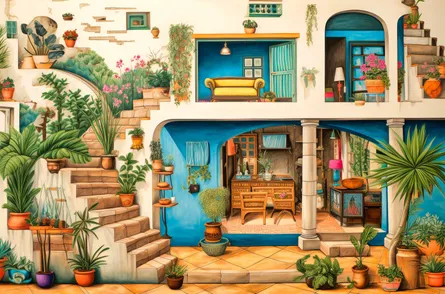 Garden inside of house