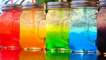 Rainbow Soda Jars