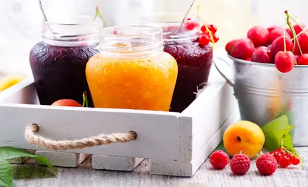 Fresh fruit on table