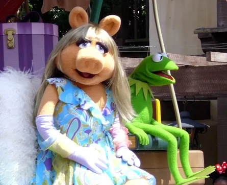 Kermit and miss piggy puppets