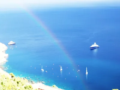Beautiful Rainbow Over the Landscape