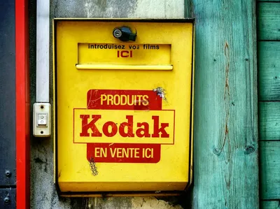 Yellow Kodak Mailbox