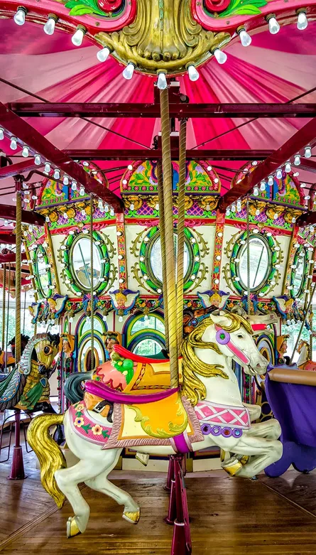 Colorful carousel horse