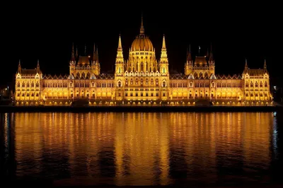 Beautiful building illuminated at night