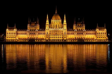 Beautiful building illuminated at night