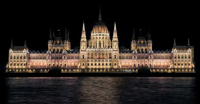 Ornate castle on water
