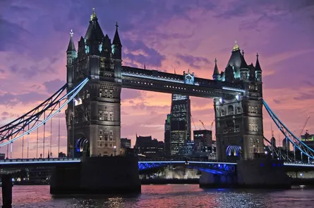 Tower bridge over river