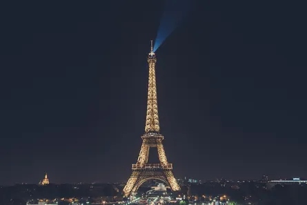 Eiffel tower at night
