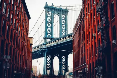 Bridge over buildings