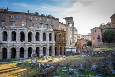 Ruins in city