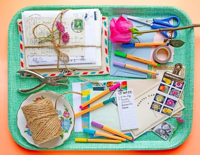 Crafts on tray