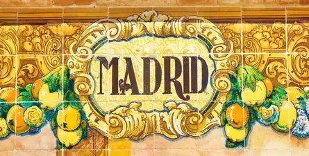 "Art Deco Madrid Sign"