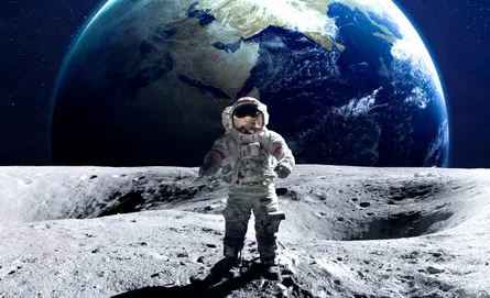 Astronaut on moon