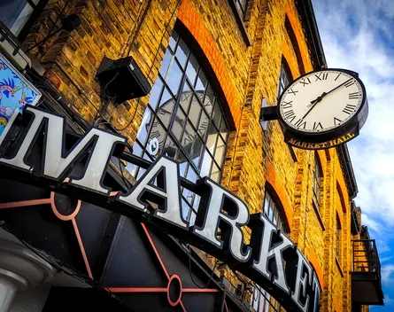 Clock on building